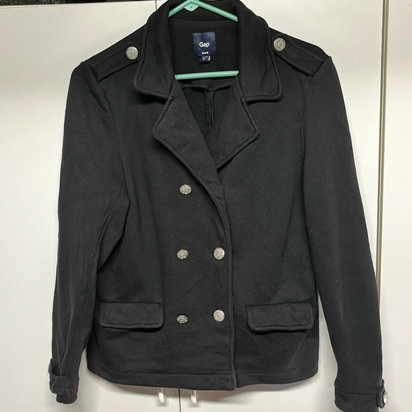GAP Jackets & Blazers - Vintage Gap Double Breasted Black Jacket Military Style XL